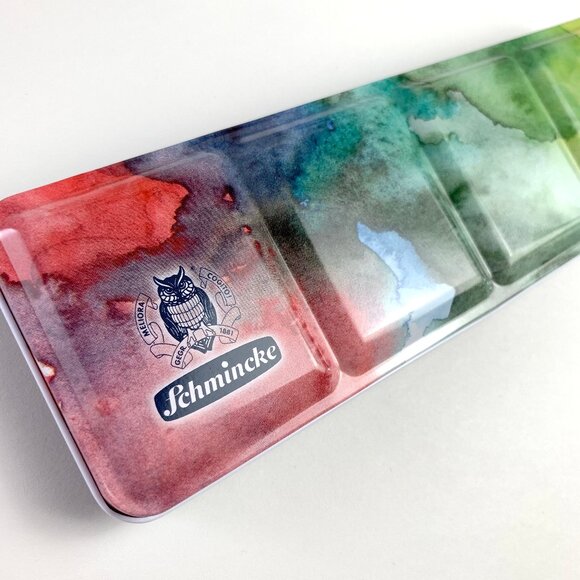 Schmincke Empty Metal Watercolour Box - Muted Rainbow Watercolor Print - Picture 2 of 7